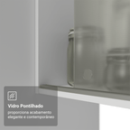 Armário de Cozinha Compacta com Balcão e Tampo Branco Topazio Pop Madesa