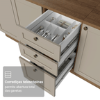 Armário de Cozinha Completa 270 cm Rustic/Crema Vik Madesa 03