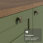Armário de Cozinha Completa 270 cm Rustic/Verde Vik Madesa 07