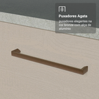 Conjunto Gabinete para Banheiro 120cm 3 Portas 3 Gavetas Branco/Crema Agata Madesa 01