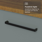 Conjunto Gabinete para Banheiro 120cm 3 Portas 3 Gavetas Rustic/Cinza Agata Madesa 01