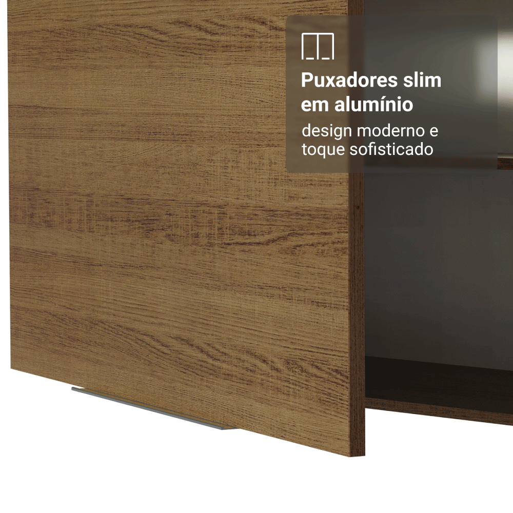 Armário Aéreo para Quarto 80 cm 2 Portas Rustic Neo Madesa