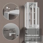 Guarda-Roupa Closet Modulado 4 Gavetas 258 cm Branco Valencia Madesa 01