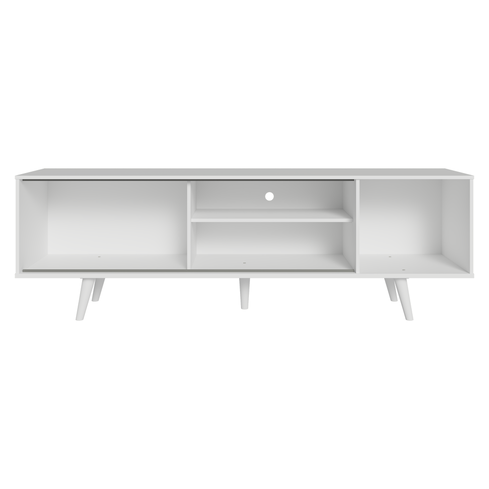 Rack para TV até 80 Polegadas 160cm com Pés Branco/Preto Torino Madesa