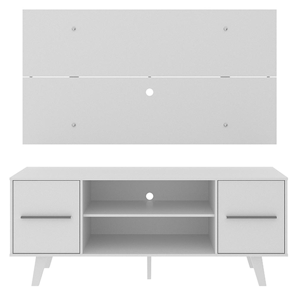 Rack Madesa Copenhagen e Painel para TV até 55 Polegadas Branco