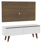 Rack Madesa Le Mans e Painel para TV até 55 Polegadas 2 Portas Branco/Rustic
