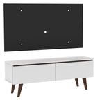 Rack Madesa Le Mans e Painel para TV até 55 Polegadas 2 Portas Branco/Preto