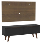 Rack Madesa Le Mans e Painel para TV até 55 Polegadas 2 Portas Preto/Rustic