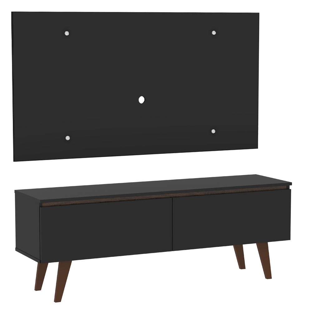 Rack Madesa Le Mans e Painel para TV até 55 Polegadas 2 Portas Preto