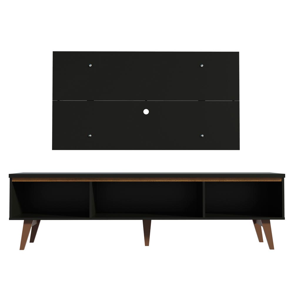 Rack Madesa Reims e Painel para TV até 55 Polegadas 2 Portas e 1 Gaveta Preto