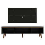 Rack Madesa Reims e Painel para TV até 55 Polegadas 2 Portas e 1 Gaveta Preto