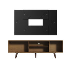 Rack Madesa Dubai com Pés e Painel para TV até 58 Polegadas Rustic/Preto 5ZD8