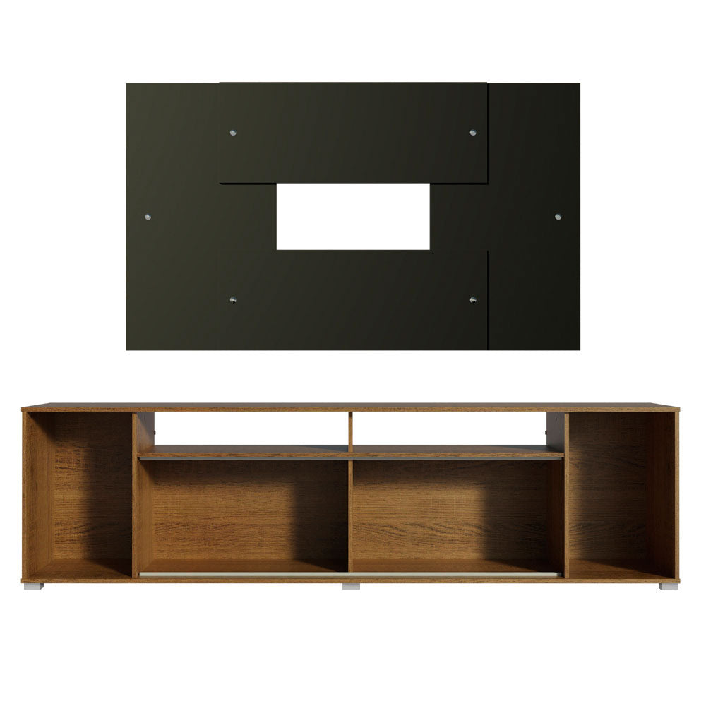 Rack Madesa Cancun e Painel para TV até 58 Polegadas Rustic/Preto 5Z8N