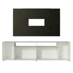Rack Madesa Cancun e Painel para TV até 58 Polegadas Branco/Preto 738N