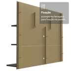 Rack com Painel para TV até 60 Polegadas 180 cm Rustic Cancun Madesa