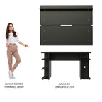 Mesa para Computador Gamer Madesa 9409 e Painel para TV até 65 Polegadas Preto