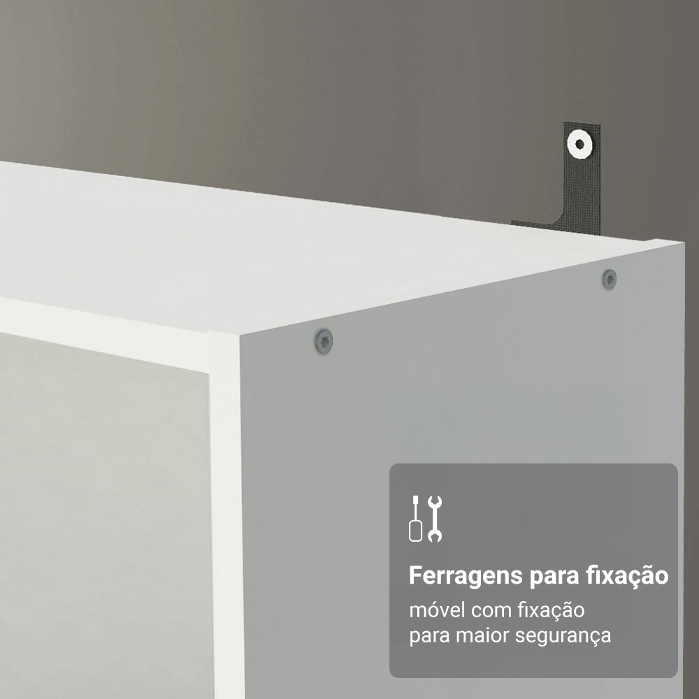 Kit Madesa com 2 Estantes Livreiro 6908 Branco