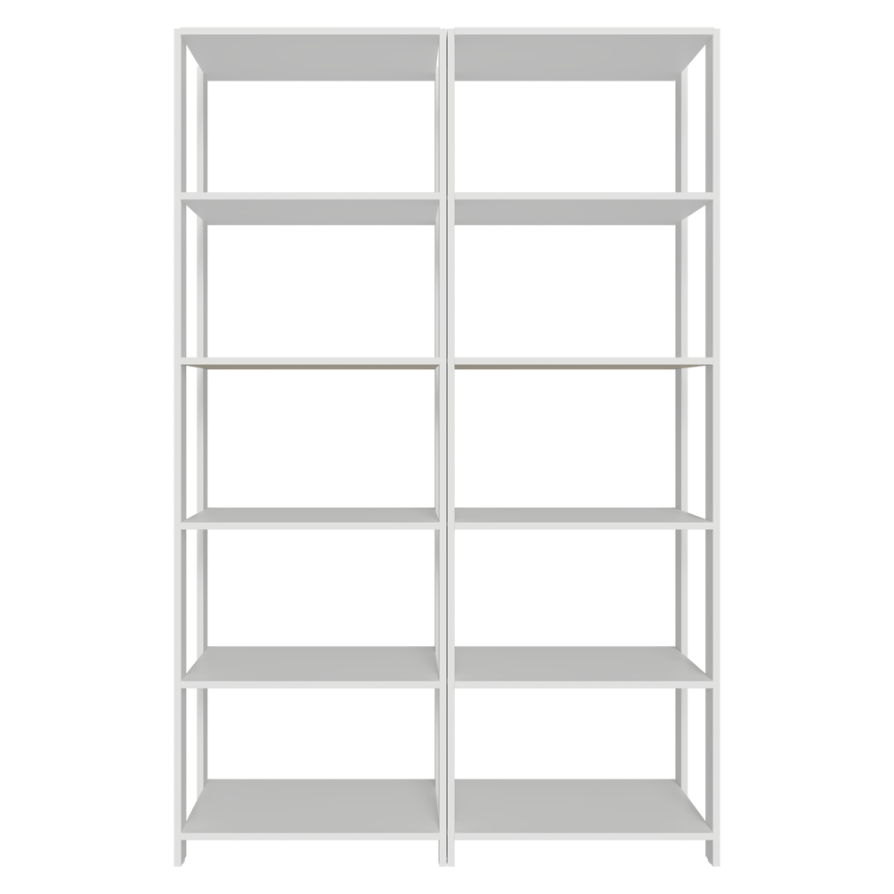 Estante Armário Multiuso para Escritório 118cm 10 Prateleiras Branco Madesa