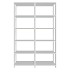 Estante Armário Multiuso para Escritório 118cm 10 Prateleiras Branco Madesa