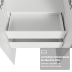 Conjunto Home Office 2 Armários Neo 1 Escrivaninha 2 Prateleiras Branco/Rustic Madesa