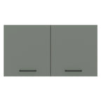 Armário Aéreo Multiuso 120cm 2 Portas Branco/Cinza Agata Madesa