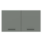 Armário Aéreo Multiuso 120cm 2 Portas Rustic/Cinza Agata Madesa