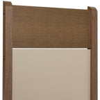 Conjunto Sala de Jantar Mesa Tampo de Vidro 4 Cadeiras Rustic/Crema/Sintético Bege Savana Madesa