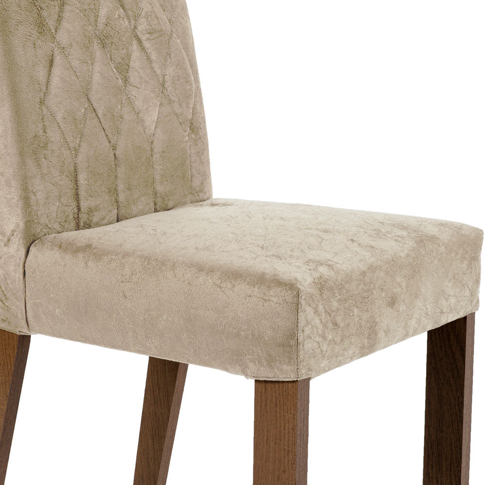 Conjunto Sala de Jantar Mesa Tampo de Vidro 4 Cadeiras Rustic/Crema/Imperial Harper Madesa