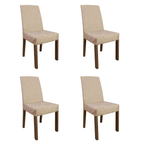 Conjunto Sala de Jantar Mesa Tampo de Vidro 4 Cadeiras Rustic/Imperial Zion Madesa