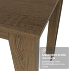 Conjunto Sala de Jantar Garda Mesa Tampo de Madeira 4 Cadeiras Rustic/Preto Madesa