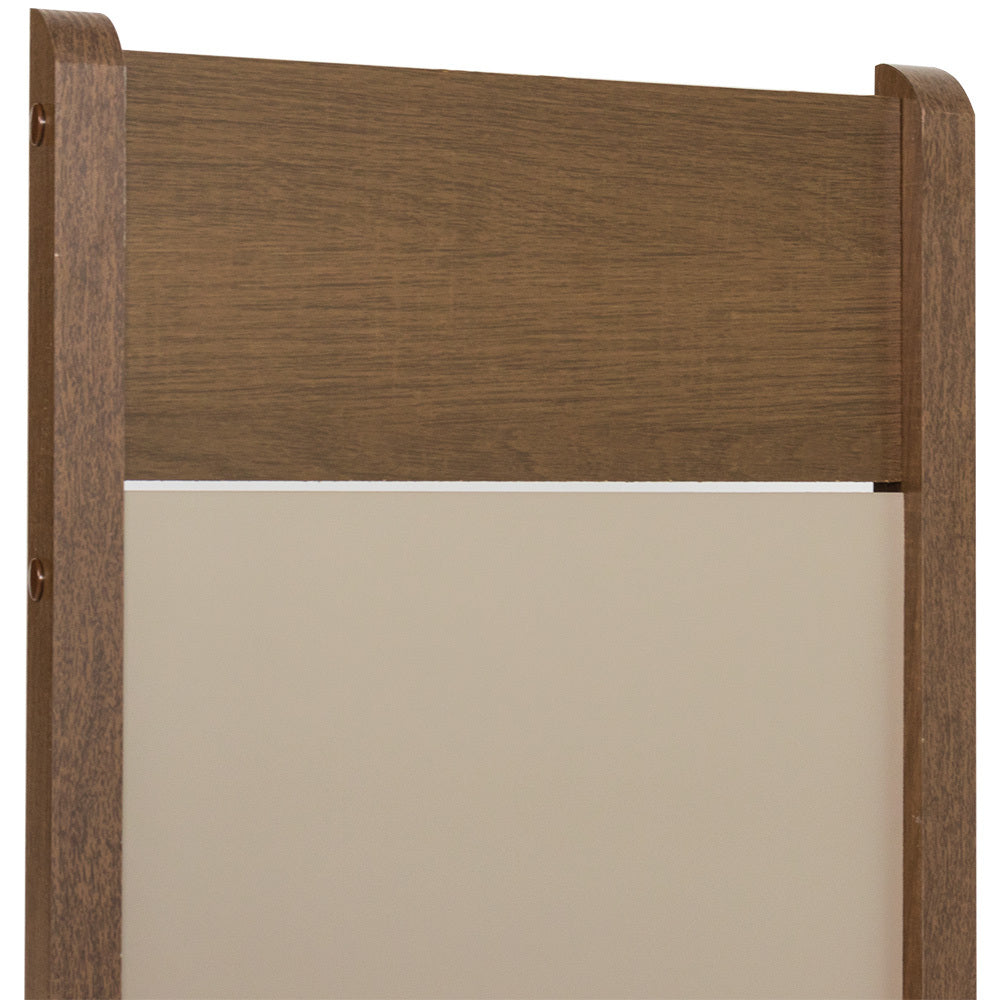 Conjunto Sala de Jantar Mesa Tampo de Madeira 6 Cadeiras Rustic/Crema/Bege Beverly Madesa