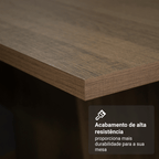 Conjunto Sala de Jantar Tampo de Madeira 6 Cadeiras Rustic/Oxford Leon Madesa