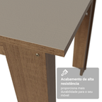 Conjunto Sala de Jantar Dolce Mesa Tampo de Madeira 6 Cadeiras Rustic/Crema/Lírio Bege Madesa