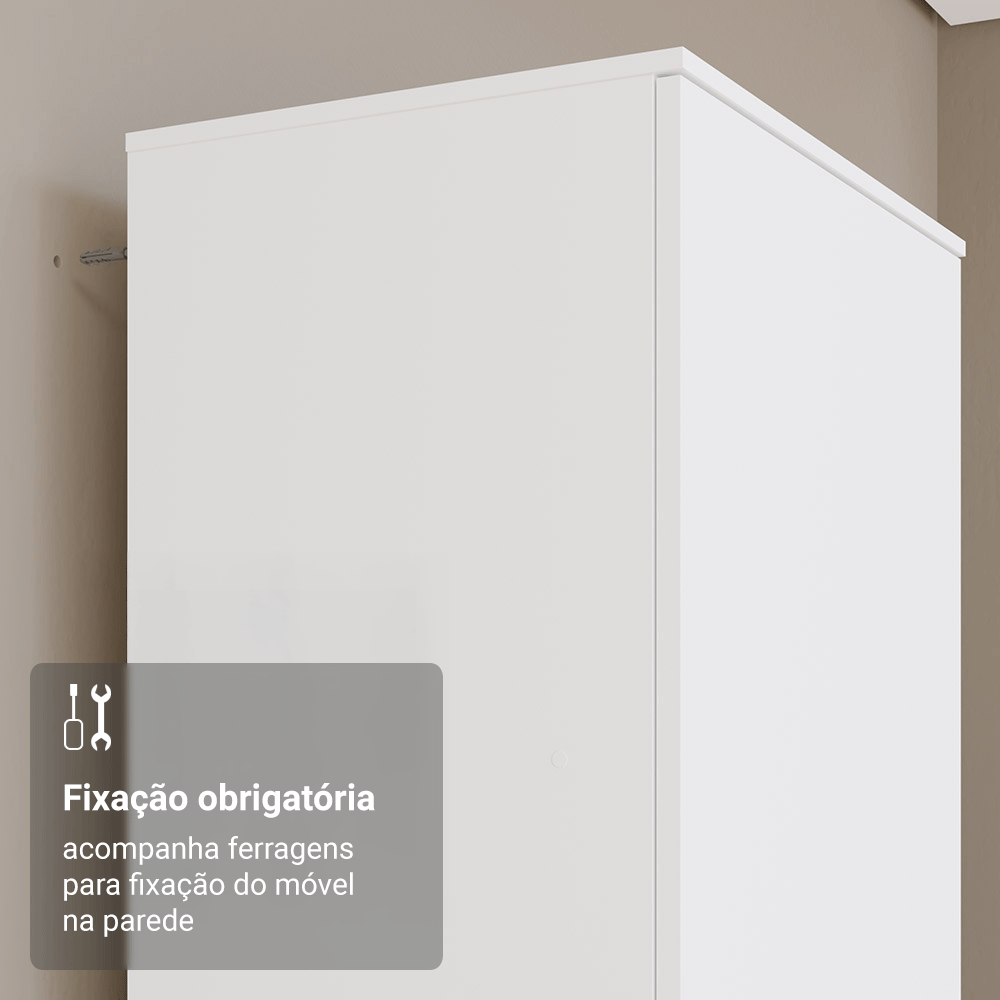 Armário Multiuso 60 cm 1 porta Branco Madesa