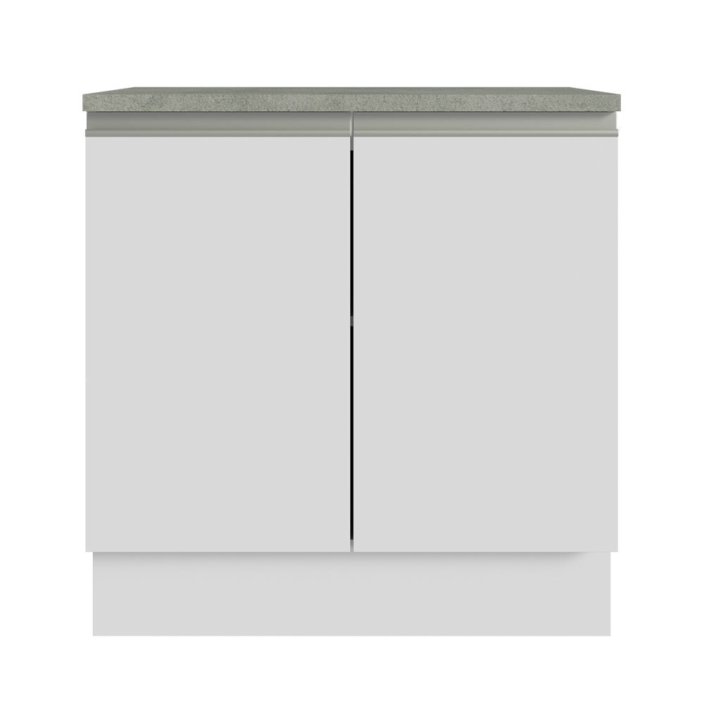 Armário Gabinete para Banheiro 80cm 2 Portas Branco Madesa