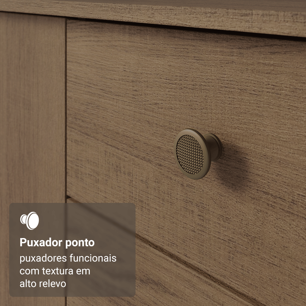 Kit Cozinha Balcão Gabinete 3 Portas 2 Gavetas e Armário Cozinha Despensa 5 Prateleiras Rustic/Preto