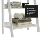 Estante Organizadora Multiuso para Banheiro com 4 Prateleiras Madesa Branco