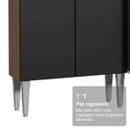 Armário de Cozinha Completa 229cm Rustic/Preto Emilly Madesa XT