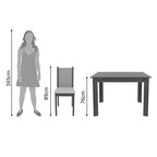 Conjunto Sala de Jantar Madesa Cíntia Mesa Tampo de Madeira com 4 Cadeiras Rustic/Crema/Hibiscos