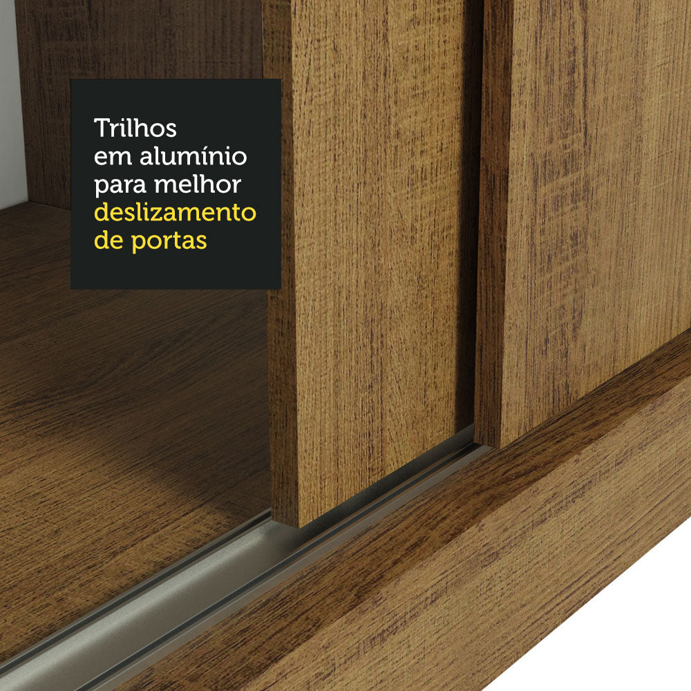 Guarda-Roupa Infantil Madesa Nick 2 Portas de Correr Rustic