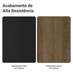 Guarda-Roupa Solteiro Madesa Denver 2 Portas de Correr com Espelho Preto/Rustic