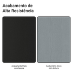 Guarda-Roupa Solteiro Madesa Denver 2 Portas de Correr com Espelho Preto/Cinza