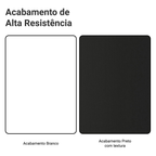 Guarda-Roupa Casal 3 Portas de Correr de Espelho Branco/Preto Madesa Reno