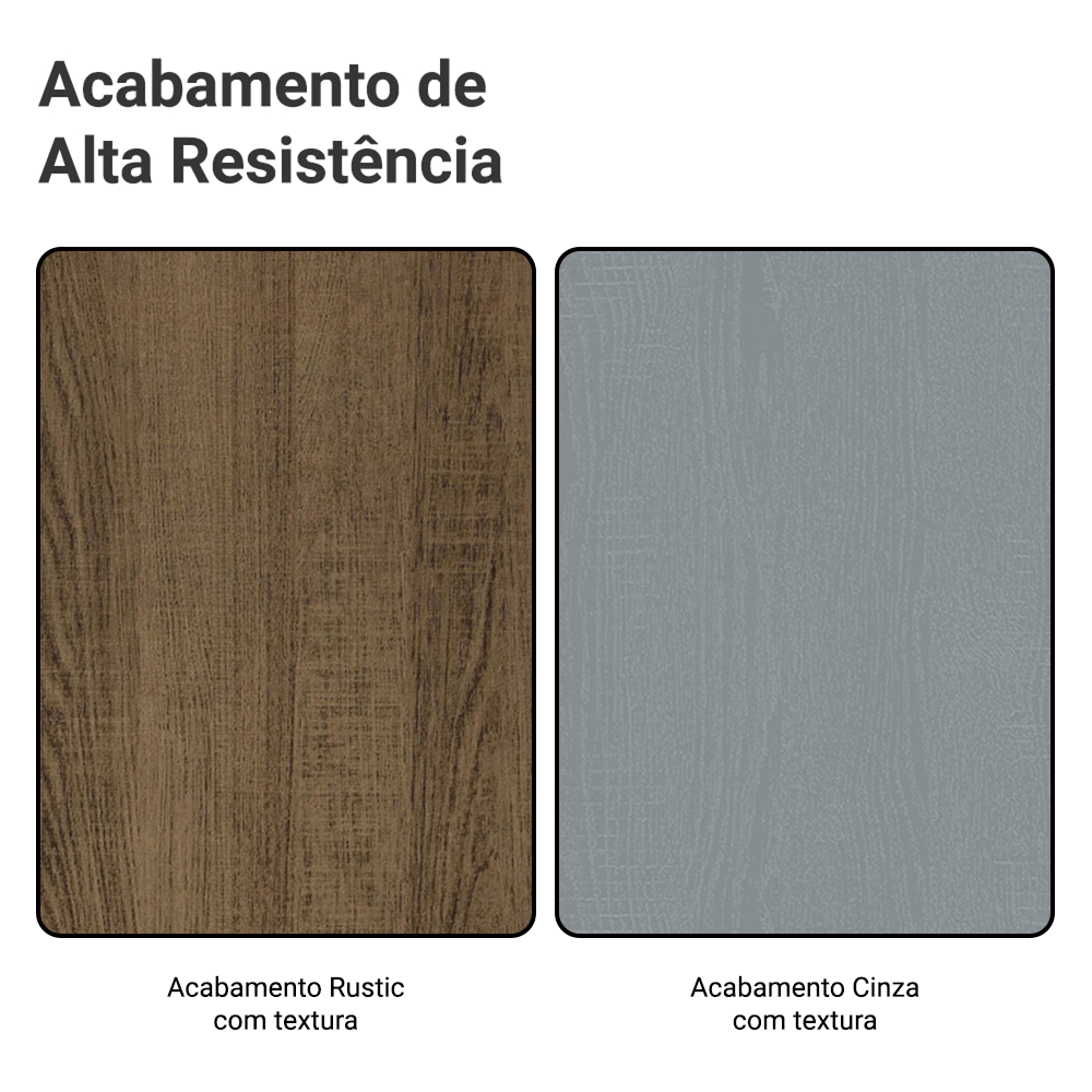 Guarda-Roupa Casal 3 Portas de Correr com Espelho Rustic/Cinza Madesa Reno