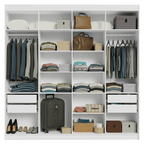 Guarda-Roupa Closet 4 Gavetas 216 cm Branco Venus Madesa