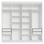 Guarda-Roupa Casal 8 Portas Batentes Branco/Branco/Rustic Venus Madesa