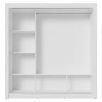 Guarda-Roupa Casal 3 Portas de Correr Branco/Rustic Nobre Madesa