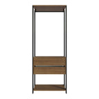 Guarda-Roupa Closet Modulado Valencia 2 Gavetas 70cm Rustic/Preto Madesa
