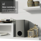 Painel para TV até 60 Polegadas Madesa Alfa Branco