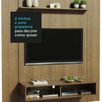 Painel para TV até 50 Polegadas Madesa Arizona 1 Prateleira 2 Nichos Rustic